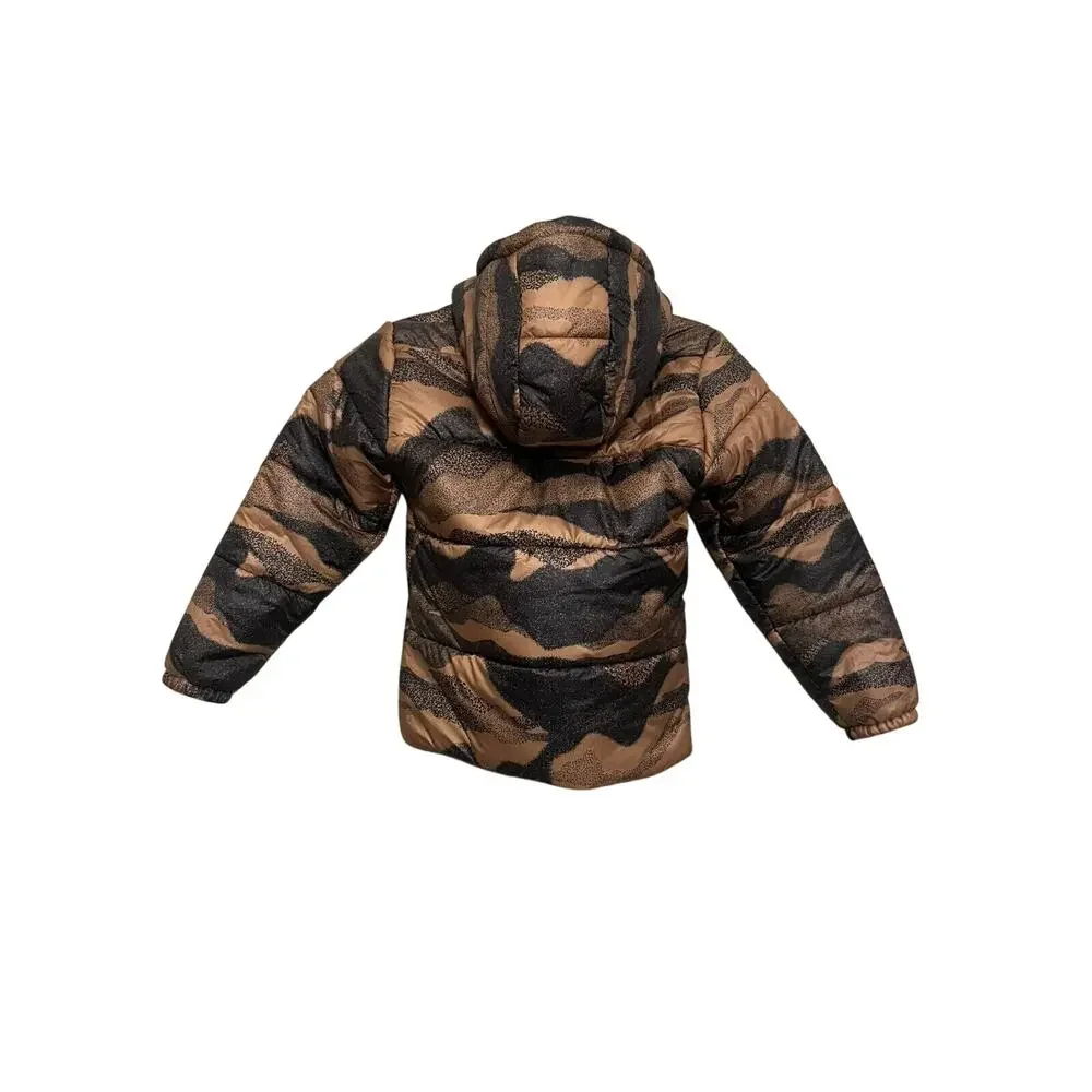NWT DSG Boys' Insulated Jacket Warm Cinnamon Dot Camo With Hood Small